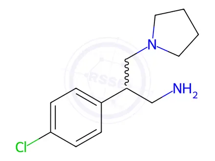 Chemical structure of 2-(4-Chlorophenyl)-3-(pyrrolidin-1-yl)propan-1-amine dihydrochloride