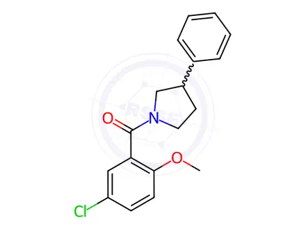 Chemical structure of (5-Chloro-2-methoxyphenyl)(3-phenylpyrrolidin-1-yl)methanone