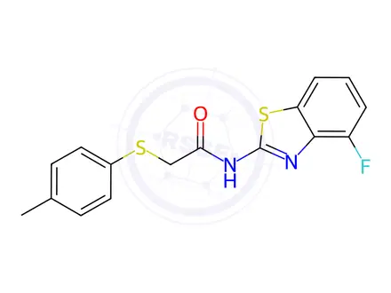 Chemical structure of N-(4-Fluorobenzo[d]thiazol-2-yl)-2-(p-tolylthio)acetamide