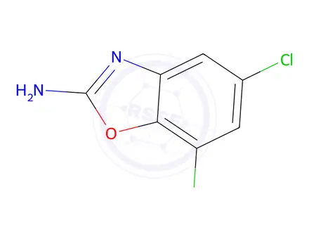 Chemical structure of 5,7-dichloro-1,3-benzoxazol-2-amine