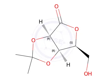Chemical structure of 2,3-O-Isopropylidene-L-lyxono-1,4-lactone