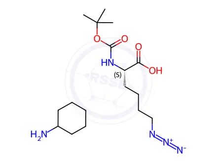 Chemical structure of Boc-L-Lys(N3)-OH (CHA)