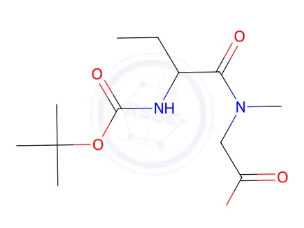 Chemical structure of (S)-N-(2-((tert-Butoxycarbonyl)amino)butanoyl)-N-methylglycine