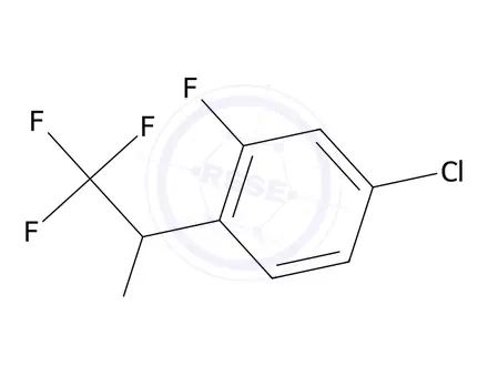 Chemical structure of 1-(4-Chloro-2-fluorophenyl)-2,2,2-trifluoroethan-1-amine