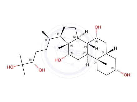 Chemical structure of Cholestane-3,7,12,24,25-pentol