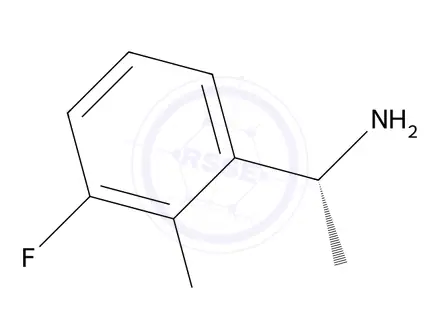 Chemical structure of (R)-1-(2-bromo-3-fluorophenyl)ethan-1-amine