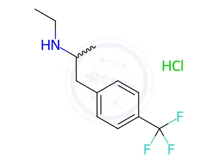 Chemical structure of (±)-p-Fenfluramine Hydrochloride