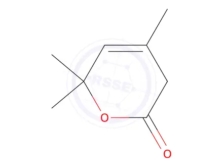 Chemical structure of 3,6-DIHYDRO-4,6,6-TRIMETHYL-2H-PYRAN-2-ONE