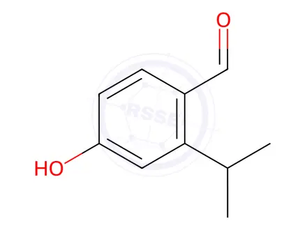 Chemical structure of Benzaldehyde, 4-hydroxy-2-(1-methylethyl)-(9CI)