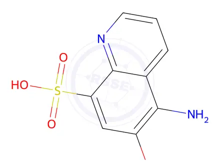 Chemical structure of 5-Amino-6-hydroxyquinoline-8-sulfonic acid