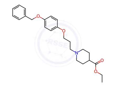 Chemical structure of Ethyl 1-{3-[4-(benzyloxy)phenoxy]propyl}-4-piperidinecarboxylate