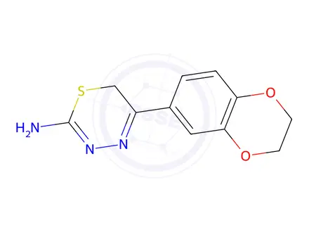 Chemical structure of 5-(2,3-Dihydro-1,4-benzodioxin-6-yl)-6H-1,3,4-thiadiazin-2-amine