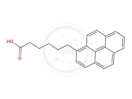 Chemical structure of 1-Pyrenehexanoicacid