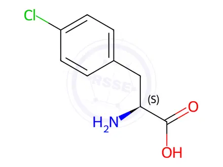 Chemical structure of 4-Chloro-L-phenylalanine