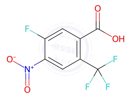 Chemical structure of Benzoic acid, 5-fluoro-4-nitro-2-(trifluoromethyl)-