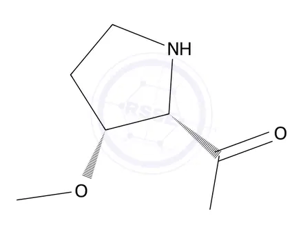 Chemical structure of (2S,3R)-3-methoxypyrrolidine-2-carboxylic acid