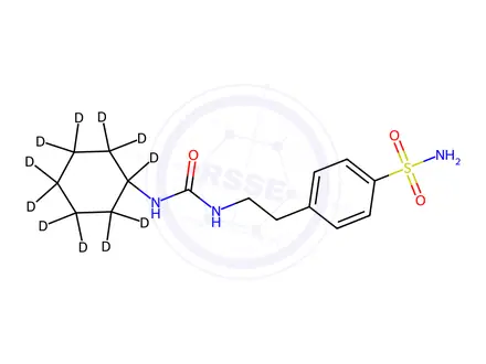 Chemical structure of 1-Cyclohexyl-3-(p-sulfamoylphenethyl)urea-d11