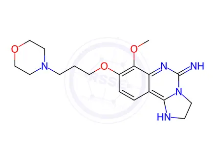 Chemical structure of 7-Methoxy-8-(3-morpholinopropoxy)-2,3-dihydroimidazo[1,2-c]quinazolin-5-amine