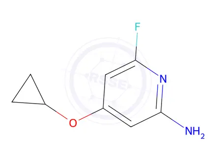 Chemical structure of 4-Cyclopropoxy-6-fluoropyridin-2-amine