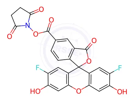 Chemical structure of Oregon Green 488 Succinimidyl Ester