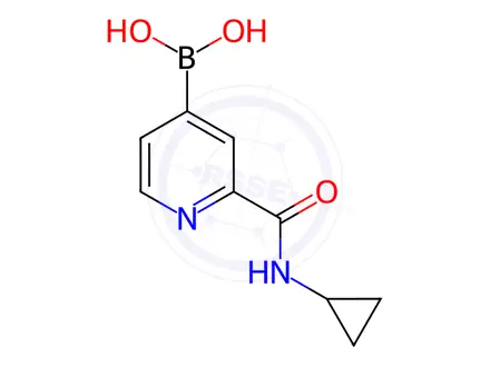 Chemical structure of (2-(Cyclopropylcarbamoyl)pyridin-4-yl)boronic acid