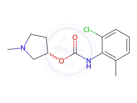 Chemical structure of 2-Chloro-6-methylcarbanilic acid 1-methyl-3-pyrrolidinyl ester
