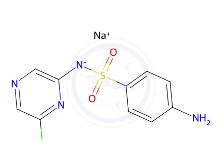 Chemical structure of Sulfachloropyrazine sodium