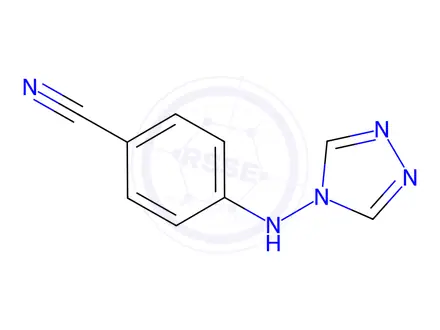 Chemical structure of Benzonitrile, 4-(4H-1,2,4-triazol-4-ylamino)-