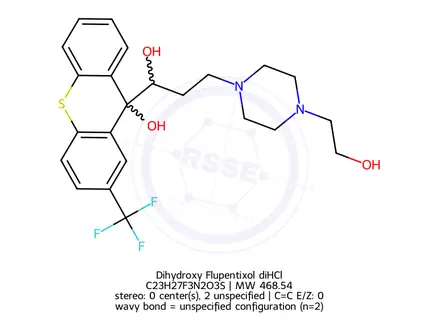 Chemical structure of Dihydroxy Flupentixol diHCl