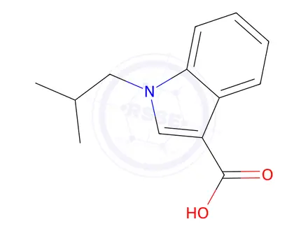 Chemical structure of 1-isobutylindole-3-carboxylic acid