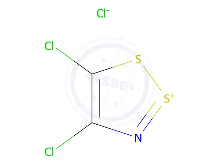 Chemical structure of 4,5-Dichloro-1,2,3-dithiazol-1-ium chloride