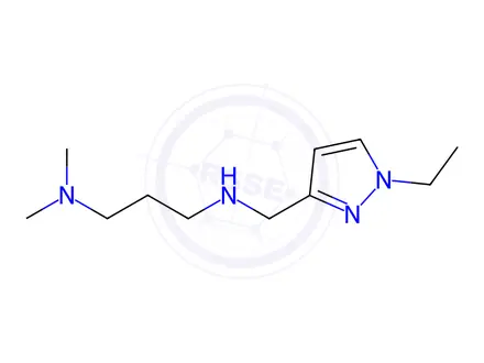Chemical structure of N'-[(1-ethyl-1H-pyrazol-3-yl)methyl]-N,N-dimethylpropane-1,3-diamine