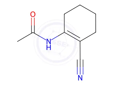 Chemical structure of N-(2-Cyano-cyclohex-1-enyl)acetamide