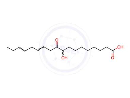 Chemical structure of 12,15-Octadecadienoic acid, 9-hydroxy-10-oxo-, (12Z,15Z)-