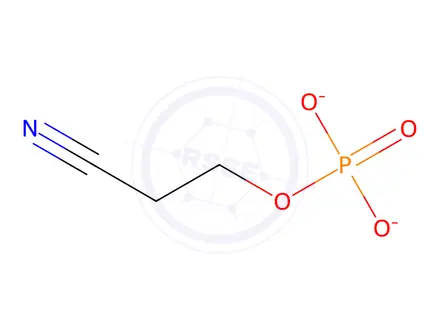 Chemical structure of 2-CYANOETHYL PHOSPHATE, BARIUM SALT DIHY DRATE