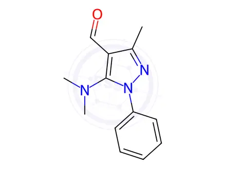 Chemical structure of 5-(Dimethylamino)-3-methyl-1-phenyl-1H-pyrazole-4-carbaldehyde