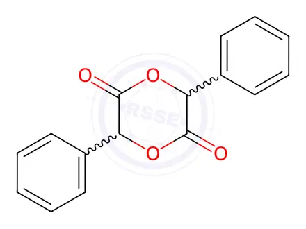 Chemical structure of 1,4-Dioxane-2,5-dione, 3,6-diphenyl-