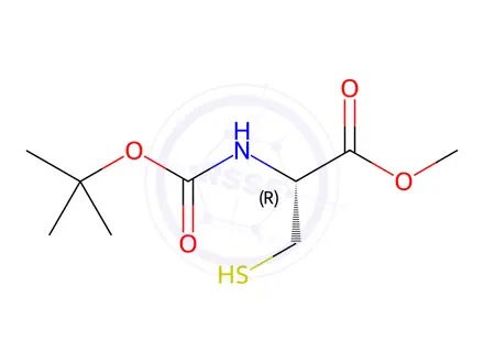 Chemical structure of Methyl (tert-butoxycarbonyl)-L-cysteinate