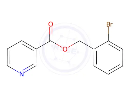 Chemical structure of Nicotinic acid 2-bromo-benzyl ester