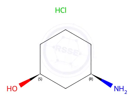 Chemical structure of (1S,3R)-3-amino-cyclohexanol hydrochloride