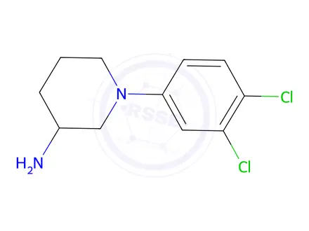 Chemical structure of 1-(3,4-Dichlorophenyl)-3-piperidinamine