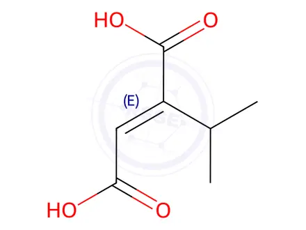 Chemical structure of 2-Isopropylmaleic Acid