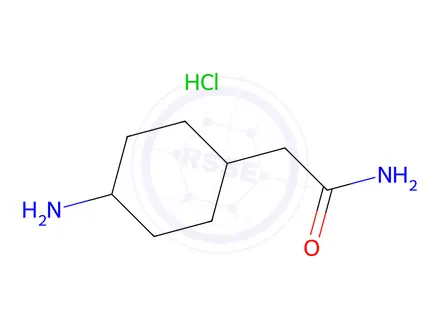 Chemical structure of 2-((1r,4r)-4-Aminocyclohexyl)acetamide hydrochloride