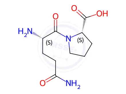 Chemical structure of L-Glutaminyl-L-Proline