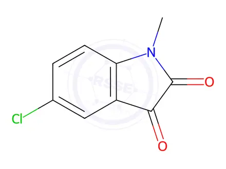 Chemical structure of 5-chloro-1-methyl-1H-indole-2,3-dione