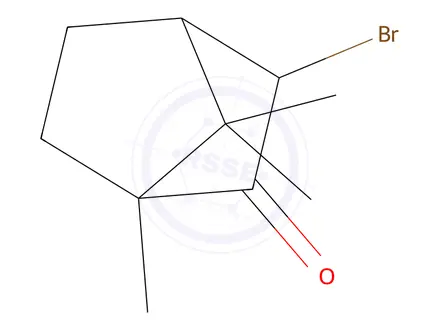 Chemical structure of 3-bromo-1,7,7-trimethylbicyclo[2.2.1]heptan-2-one