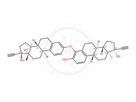 Chemical structure of Ethinyl estradiol Dimer Impurity 1