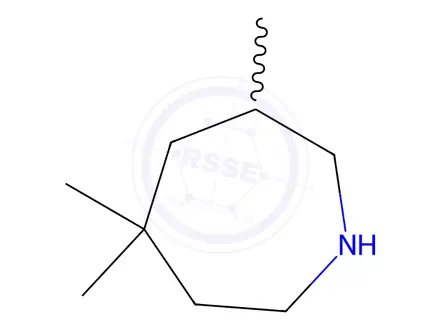 Chemical structure of hexahydro-3,5,5-trimethyl-1H-azepine