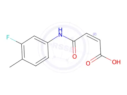 Chemical structure of (2Z)-4-[(3-Fluoro-4-methylphenyl)amino]-4-oxobut-2-enoic acid