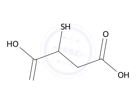 Chemical structure of 2-Mercaptosuccinic Acid